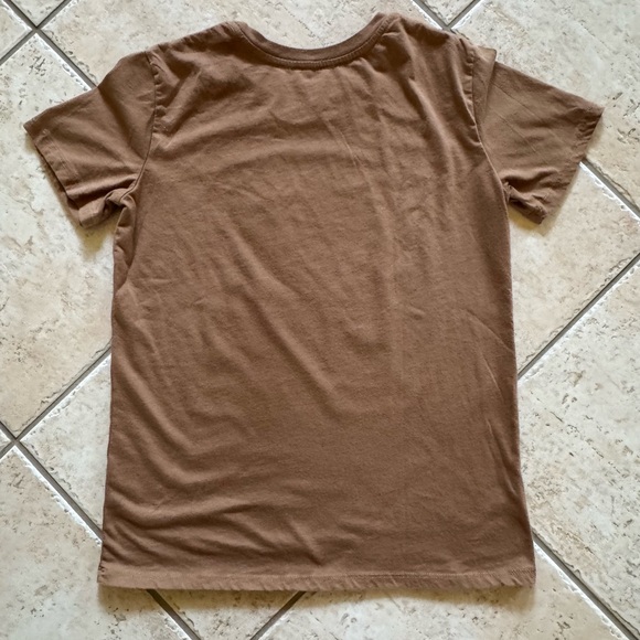 Zoe + Liv Brown Roam Free Out West Buffalo / Bison Graphic T-Shirt Size Small - Picture 3 of 4